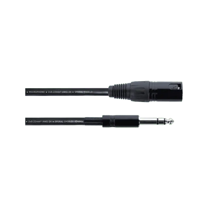 Cordial Cable de Audio XLR Macho / Jack Estéreo - 6 m
