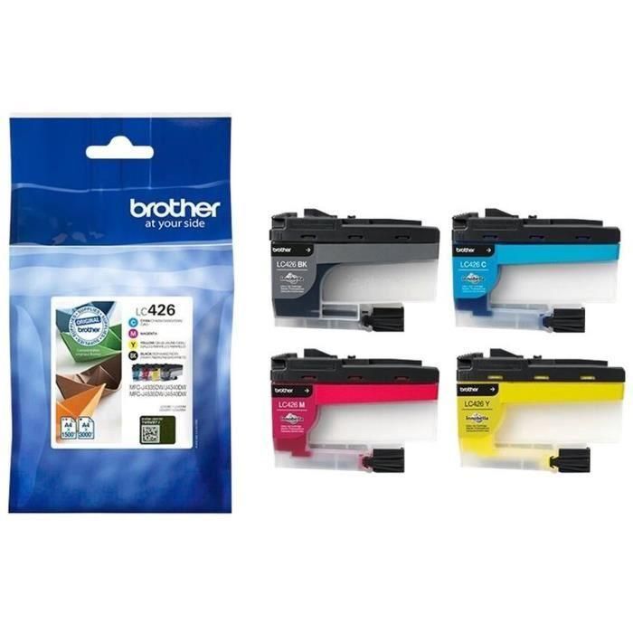 BROTHER pack de 4 cartuchos de tinta negro cian magenta y amarillo lc426val/LC426VAL 1 BROTHER pack de 4 cartuchos de tinta negro cian magenta y amarillo lc426val/LC426VAL 1