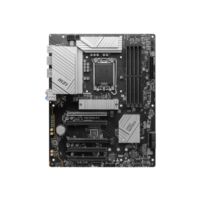 MSI PRO B760-P II Placa Base Intel B760 LGA 1700 ATX DDR5 256GB RAM compatible con Intel Core i3/i5/i7/Celeron/Pentium Gold PCIe 4.0 2.5G Ethernet MSI PRO B760-P II Placa Base Intel B760 LGA 1700 ATX DDR5 256GB RAM compatible con Intel Core i3/i5/i7/Celeron/Pentium Gold PCIe 4.0 2.5G Ethernet