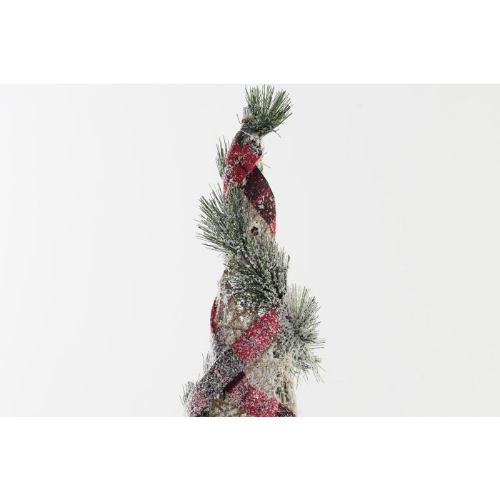 DKD Home Decor Cono de Navidad Decorativo con LED, Set de 3 Piezas de Ratán Natural, Verde y Rojo, Funciona con Pilas AA, 80 cm Alto 2 DKD Home Decor Cono de Navidad Decorativo con LED, Set de 3 Piezas de Ratán Natural, Verde y Rojo, Funciona con Pilas AA, 80 cm Alto 2