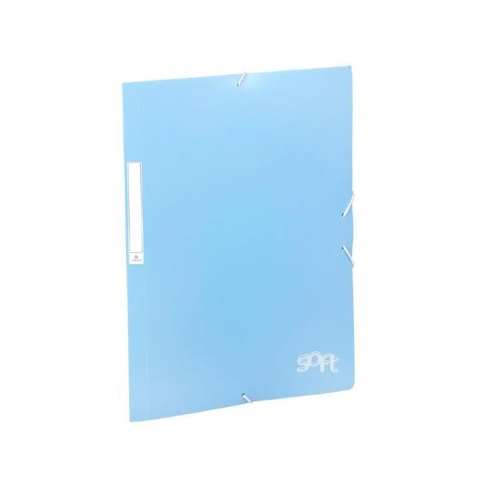 Carchivo Carpeta Solapas Folio C-Gomas Pp Soft Azul Pastel