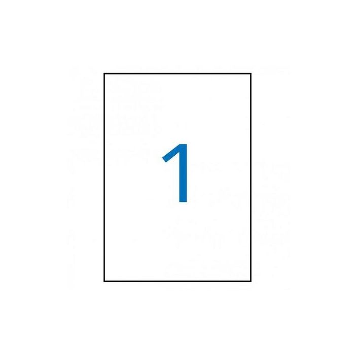 Etiquetas Adh.Impr.Apli A4 Blanca C.Rectos Recicladas Caja 100H 210X297 Mm 100 Uds.(12070)