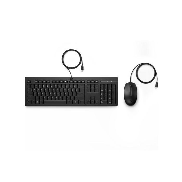 Set Teclado + Raton Hp Combo 225 Usb-A Longitud Cable 180 cm Color Negro Set Teclado + Raton Hp Combo 225 Usb-A Longitud Cable 180 cm Color Negro