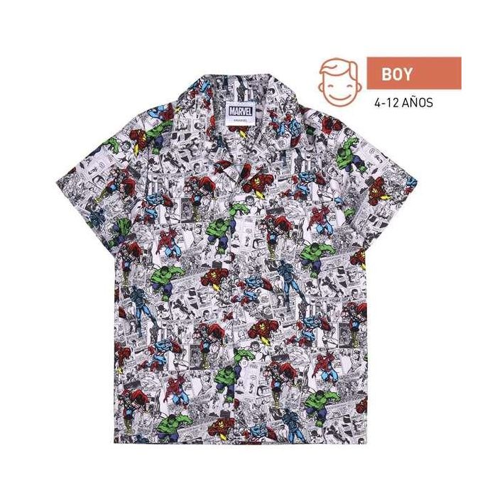 Camisa Marvel Gris claro 3 Años 1 Camisa Marvel Gris claro 3 Años 1