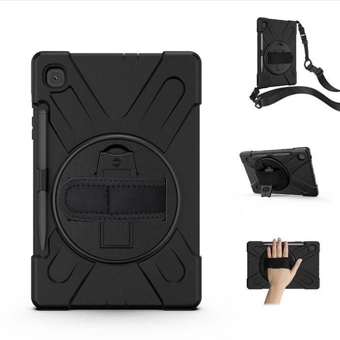 eSTUFF Funda AUSTIN Defender para Galaxy Tab S6 Lite 2024/2022/2020, Negra, Antigolpes, con Soporte 360°, Correa de Mano y Hombro, Portalápiz eSTUFF Funda AUSTIN Defender para Galaxy Tab S6 Lite 2024/2022/2020, Negra, Antigolpes, con Soporte 360°, Correa de Mano y Hombro, Portalápiz