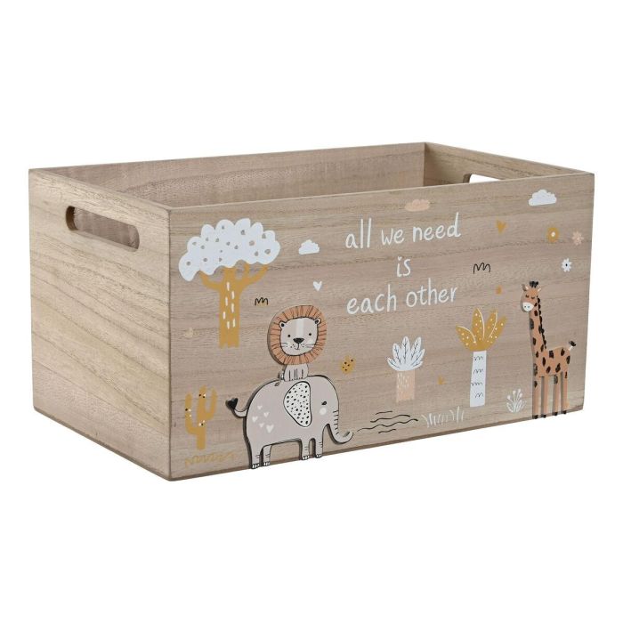 Caja Kids DKD Home Decor Natural Multicolor 21 x 18 x 36 cm