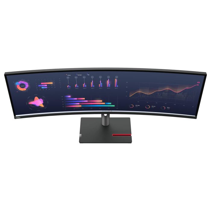 Lenovo Monitor ThinkVision P49w-30 49" Dual QHD (5120x1440) IPS 32:9 PBP KVM USB-C Thunderbolt 4 Ethernet 8