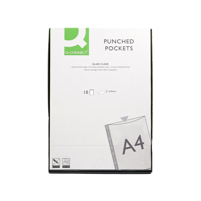 Q-connect Funda Multitaladro Cristal DIN A4 50 mc (Bolsa de 10 Unidades) 2