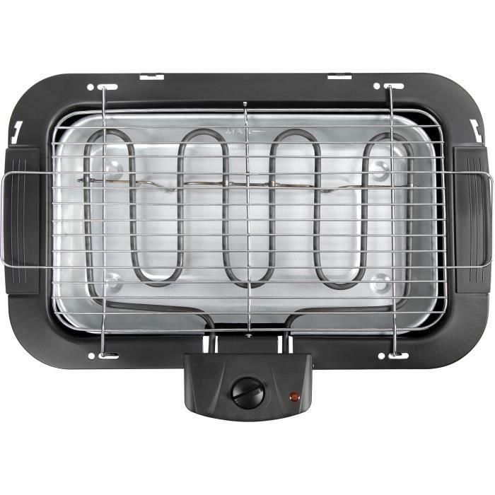 LIVOO DOM506 Barbacoa Eléctrica 2200W 2 en 1 Termostato Ajustable Negra 2
