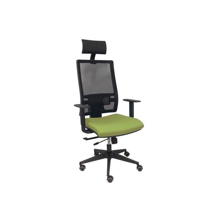 Silla Piqueras Y Crespo Horna Brazos Regulables Cabecero Incluido Mecanismo Traslack Apoyo Lumbar Respaldo Malla Transpirable Y Asiento Tapizado Bali Verde Oliva