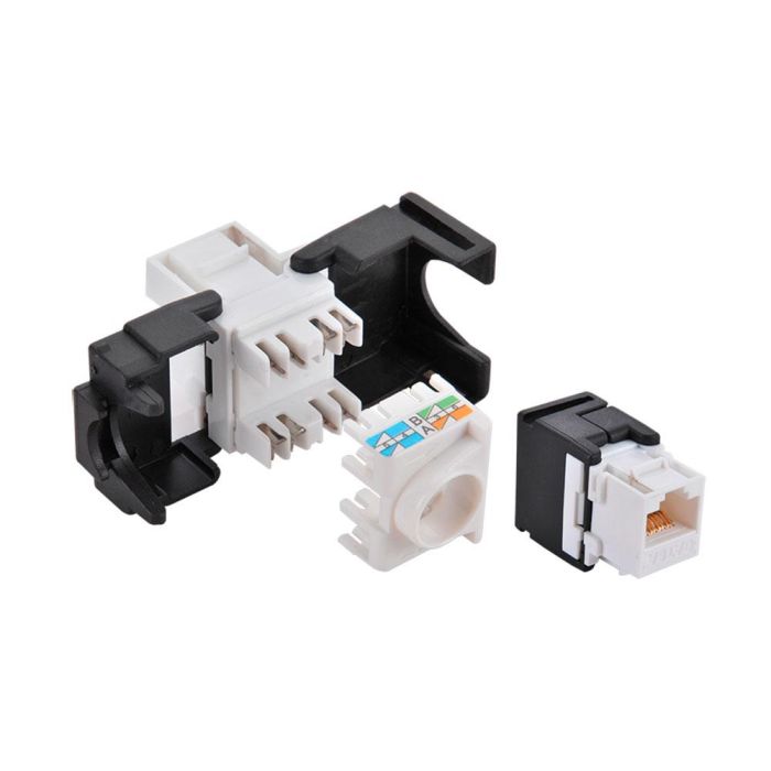 Conector hembra rj45 utp cat.6 keystone 180° 1 Conector hembra rj45 utp cat.6 keystone 180° 1