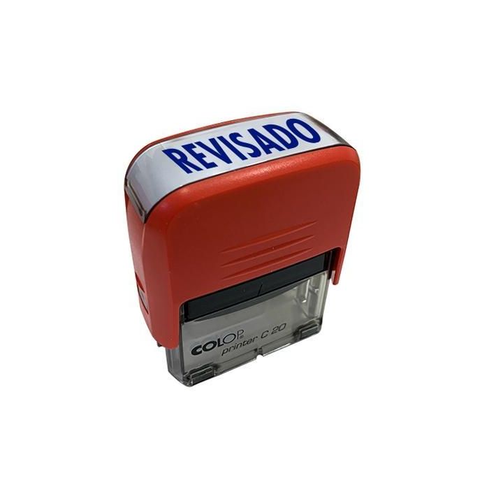Colop Sello Printer C20 Formula Revisado Almohadilla E-20 14x38 mm Azul
