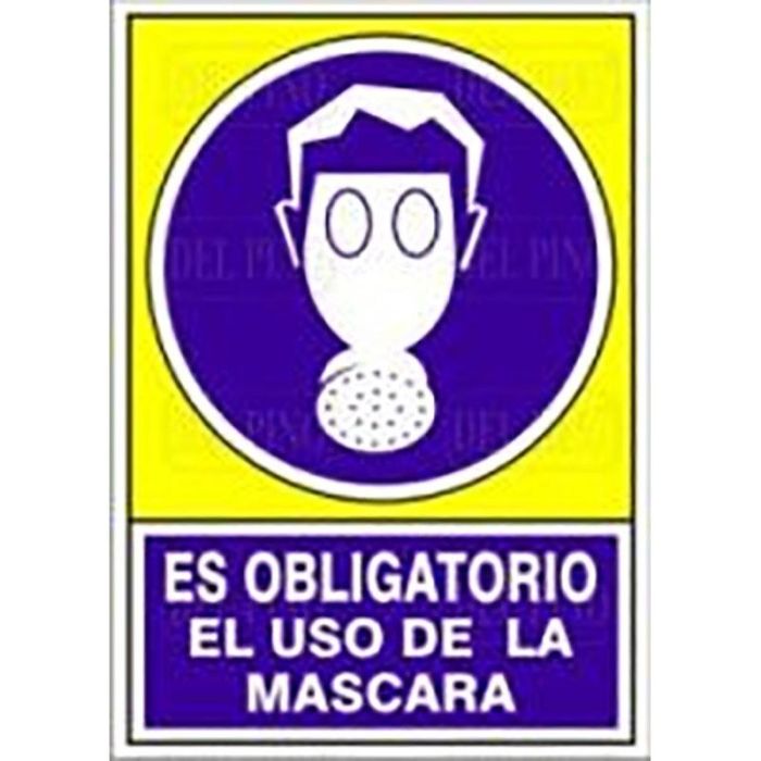 DUVER Señal Obligatorio Uso Mascarilla Plástico 420x297mm - 'Obli. Uso Masc.'