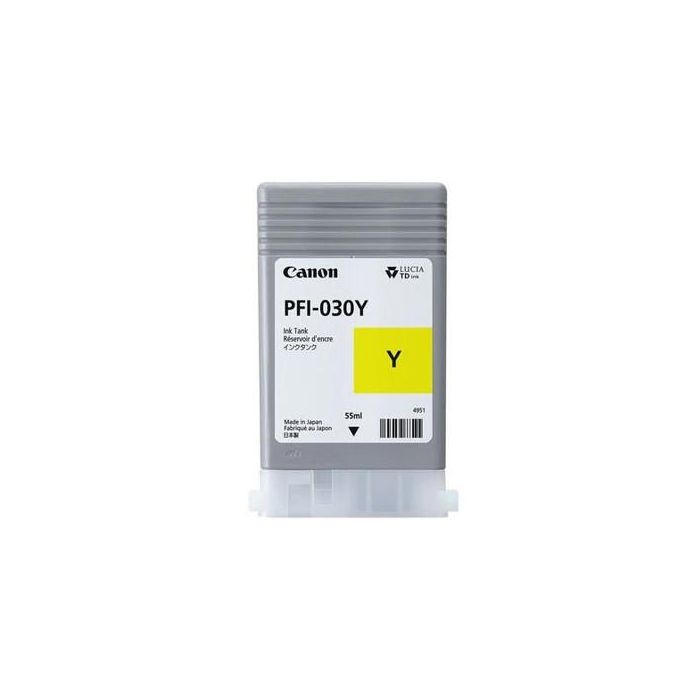 Canon PFI-030Y Cartucho de Tinta Original Amarillo 55 ml para imagePROGRAF TA-20, TA-20 MFP L24ei, TA-30, TA-30 MFP L36ei
