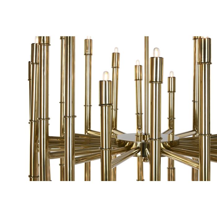 DKD Home Decor 1c25 Lámpara de Techo Item Home Dorada, Acero Patinado Brillante, Bombilla E14 5W, Ø 74 cm x Alto 158 cm 3 DKD Home Decor 1c25 Lámpara de Techo Item Home Dorada, Acero Patinado Brillante, Bombilla E14 5W, Ø 74 cm x Alto 158 cm 3