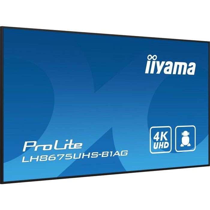Monitor Iiyama 86" (LH8675UHS-B1AG) 3840X2160 / 4K Uhd / 24/7 / 500 Cd/M / 8Ms / Dp / 3Xhdmi / Micro Sd Slot / E-Share /Iisignage 2 / Rj45 / Sdm Slot Pc / Android 11.0 / Vesa 600X400 5 Monitor Iiyama 86" (LH8675UHS-B1AG) 3840X2160 / 4K Uhd / 24/7 / 500 Cd/M / 8Ms / Dp / 3Xhdmi / Micro Sd Slot / E-Share /Iisignage 2 / Rj45 / Sdm Slot Pc / Android 11.0 / Vesa 600X400 5