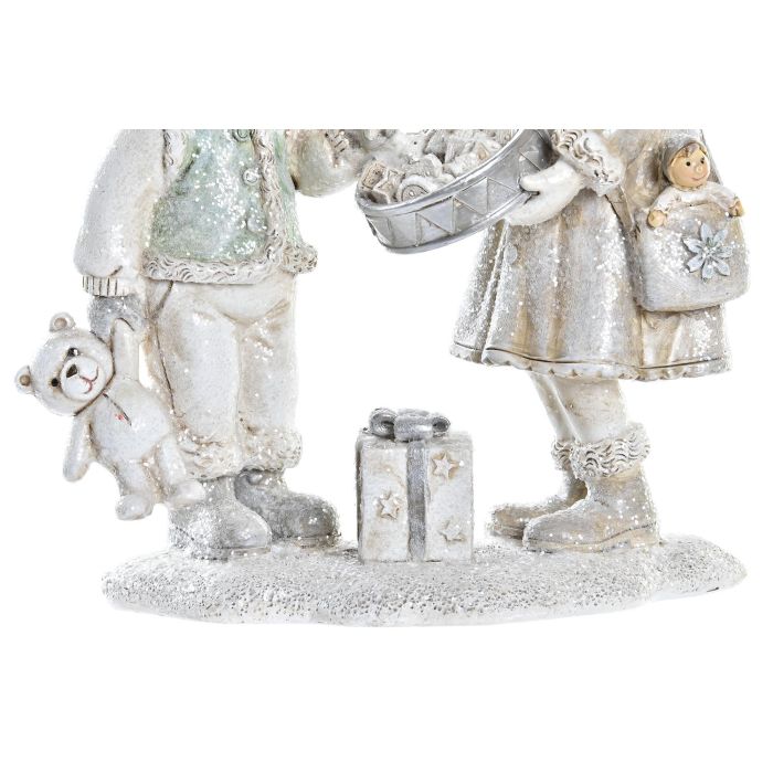 DKD Home Decor Figura de Navidad Moderna para Niños - Decoración de Resina en Gris, Blanco y Verde - Medidas 8 x 19 x 15.5 cm 2 DKD Home Decor Figura de Navidad Moderna para Niños - Decoración de Resina en Gris, Blanco y Verde - Medidas 8 x 19 x 15.5 cm 2