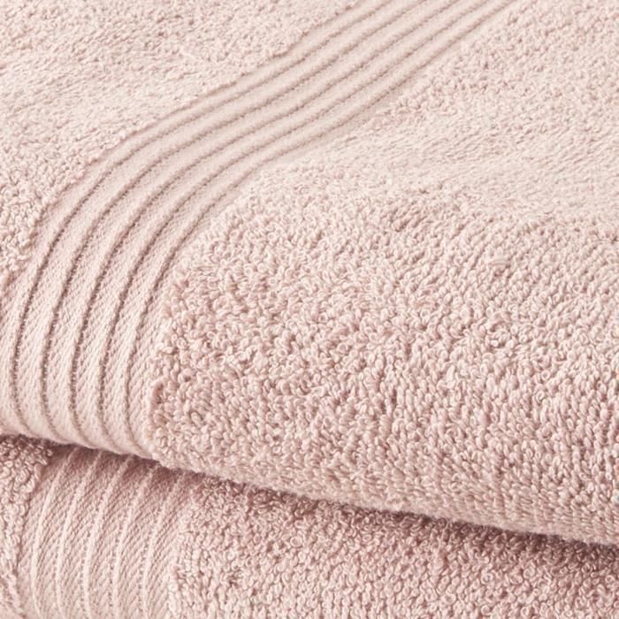 Today TOD3574641225452 Set de Dos Toallas para Baño fabricadas en algodón puro 100% con medidas de 50 x 90 centímetros en tonalidad Rosa Arena. 2