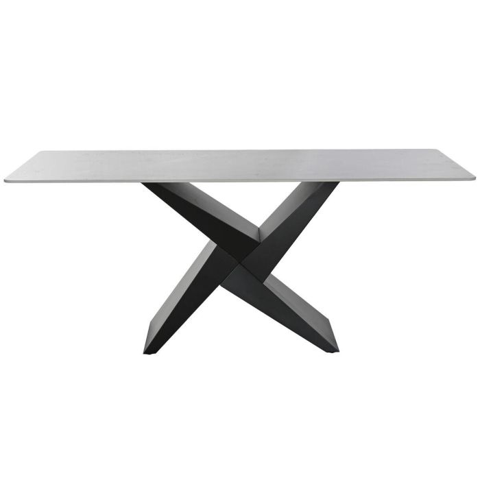 Mesa de Comedor Home ESPRIT Negro Metal Cerámica 180 x 90 x 75 cm 1