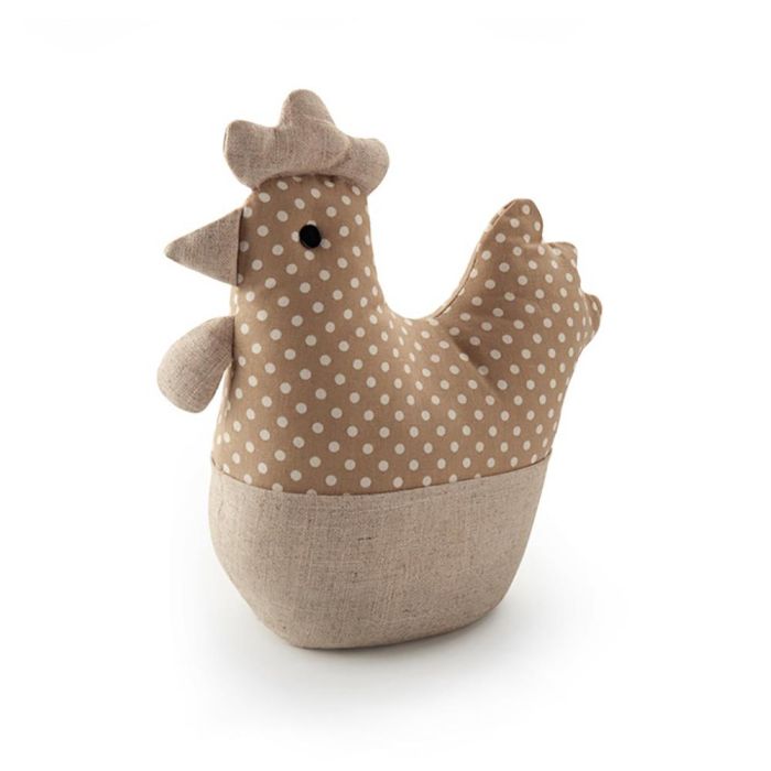 Inofix Tope textil sujetapuertas gallina beige 1kg - 30x28x10cm, poliéster y algodón sintético 0 Inofix Tope textil sujetapuertas gallina beige 1kg - 30x28x10cm, poliéster y algodón sintético 0