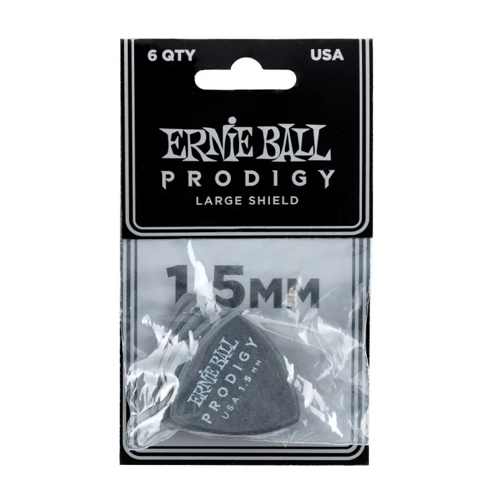 Ernieball Púas Prodigy Negra Reuleax Large 1,5 Mm - 6 Unidades 1