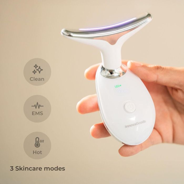 Masajeador Facial Eléctrico Reafirmante para Cara y Cuello con LED, EMS y Calor Selora InnovaGoods 8 Masajeador Facial Eléctrico Reafirmante para Cara y Cuello con LED, EMS y Calor Selora InnovaGoods 8