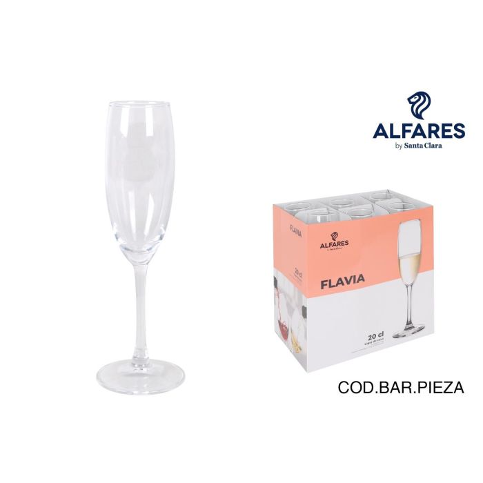 La Mediterranea Copa de Cava Flavia Colección Vega 20 cl (4.8x22.6 cm) (24 Unidades)