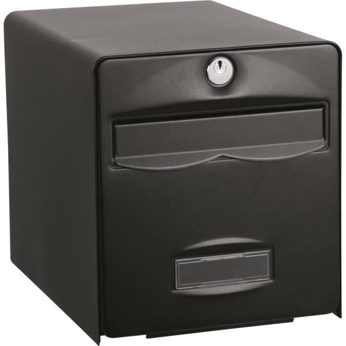 BURG WACHTER Buzón de acero galvanizado Balthazar - 2 puertas - Negro BURG WACHTER Buzón de acero galvanizado Balthazar - 2 puertas - Negro
