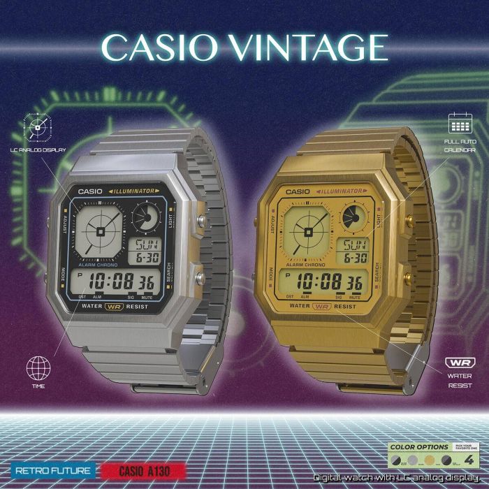 Reloj Hombre Casio A130WEG-9AEF 1