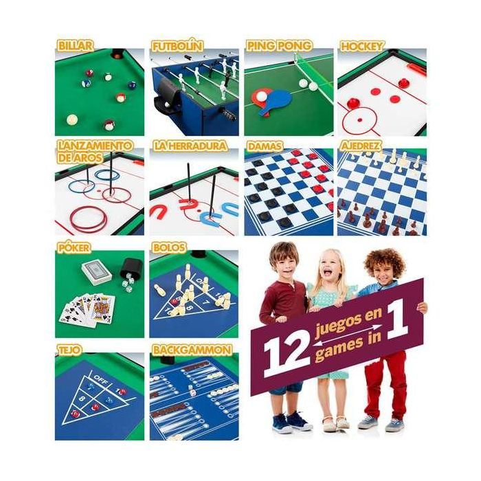 Mesa multijuegos 12 en 1 - 107x61 cm 8 Mesa multijuegos 12 en 1 - 107x61 cm 8