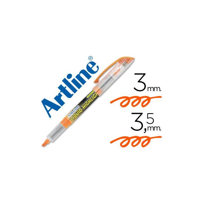 Rotulador Artline Fluorescente Ek-640 Naranja Punta Biselada 12 unidades