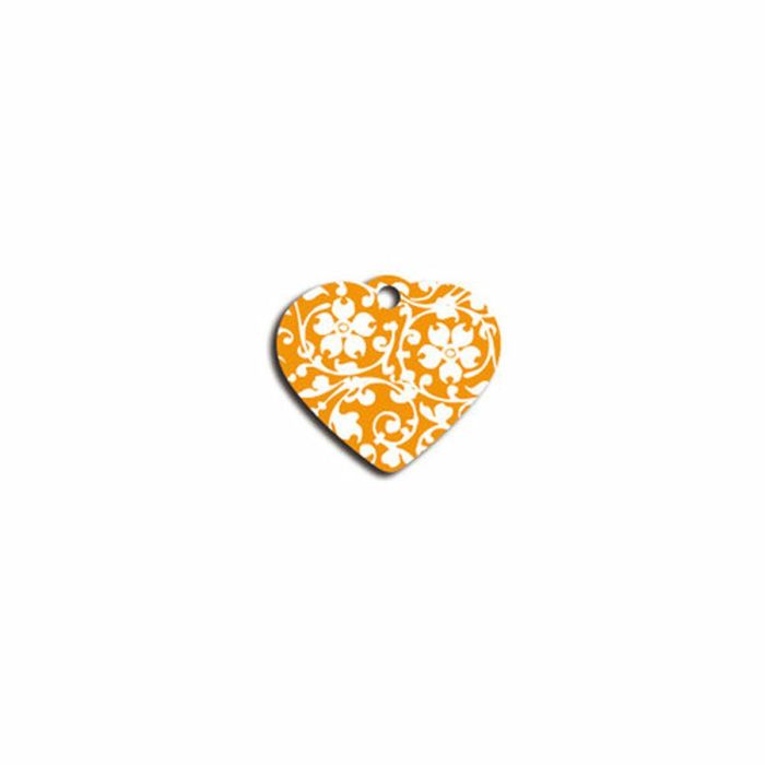 Placa identificativa para collar Imarc Heart Amarillo Naranja 1 Placa identificativa para collar Imarc Heart Amarillo Naranja 1