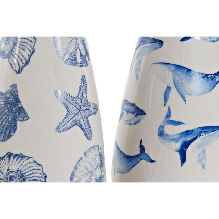 Jarron Mediterraneo DKD Home Decor Azul Celeste Azul Marino 16 x 31 x 16 cm (2 Unidades) 2 Jarron Mediterraneo DKD Home Decor Azul Celeste Azul Marino 16 x 31 x 16 cm (2 Unidades) 2
