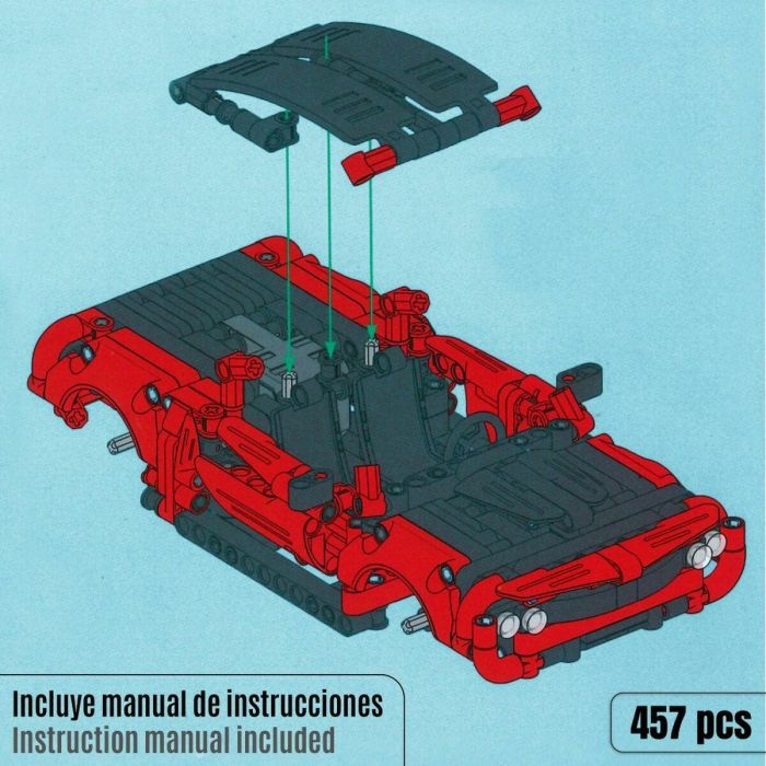 Juego construccion coche racing retrofriccion 457 piezas. 12x23.5x7.3 cm 4 Juego construccion coche racing retrofriccion 457 piezas. 12x23.5x7.3 cm 4