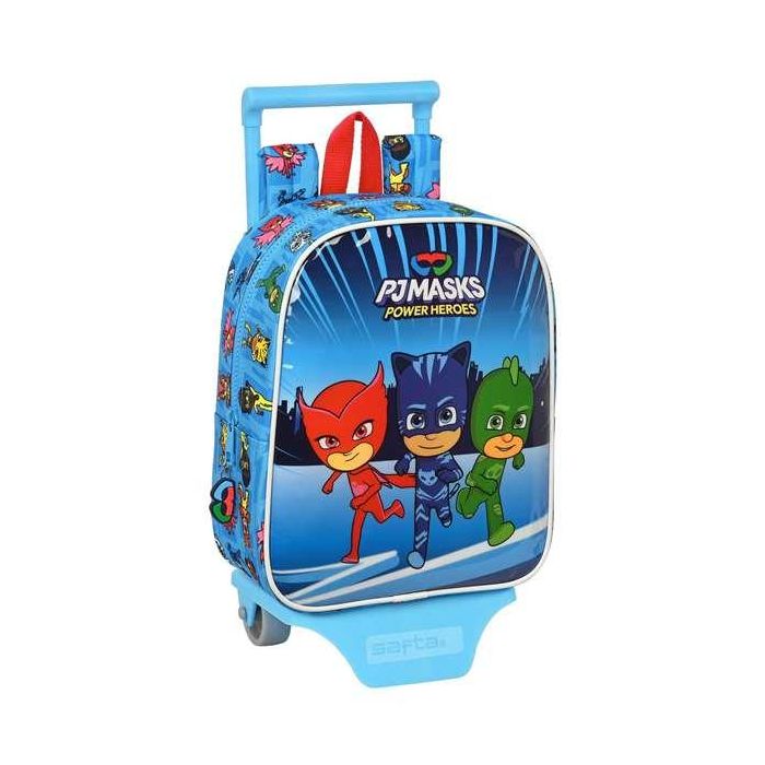 Mochila Escolar con Ruedas PJ Masks Azul 22 x 27 x 10 cm Mochila Escolar con Ruedas PJ Masks Azul 22 x 27 x 10 cm