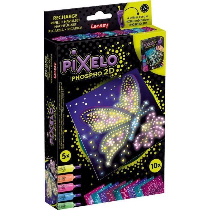 Recambio - LANSAY - Pixelo Phospho 2D - 10 ilustraciones fosforescentes para crear y hacer brillar en la oscuridad, a partir de 7 años 5 Recambio - LANSAY - Pixelo Phospho 2D - 10 ilustraciones fosforescentes para crear y hacer brillar en la oscuridad, a partir de 7 años 5