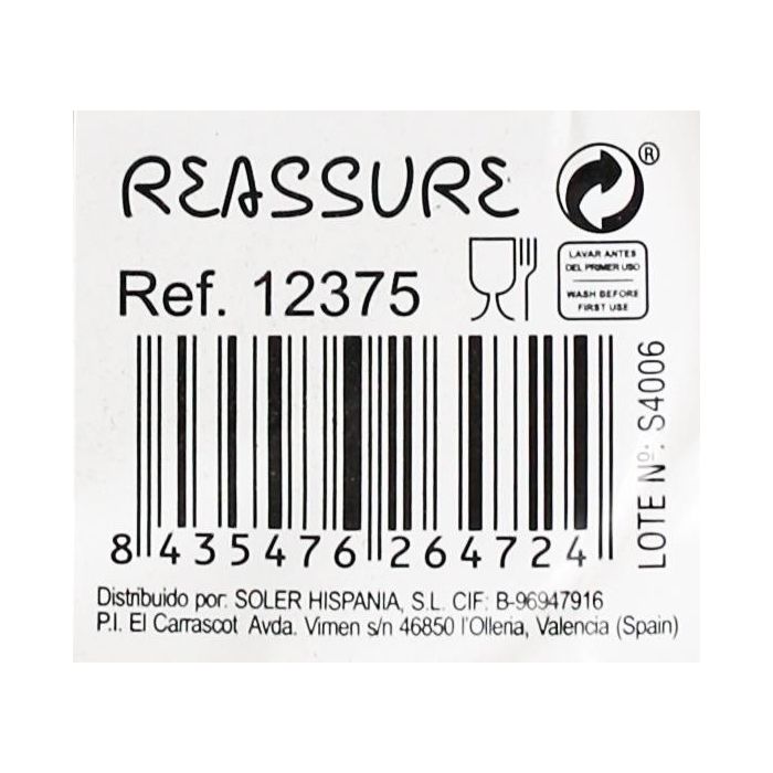 Inde Jarra Mug Gigante Reassure 550 cc - 14 x 10.2 x 11.5 cm (24 Unidades) 8