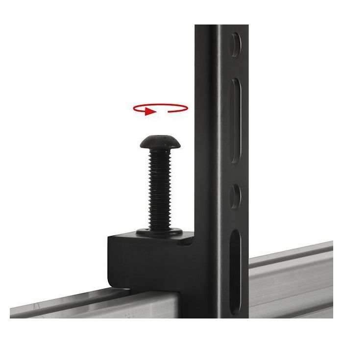 B-Tech BTF845 Soporte de Suelo System X Universal para 2 Pantallas de Videoconferencia, 1.8m, 47-55 pulgadas, VESA 600x400, 25kg, Negro 3