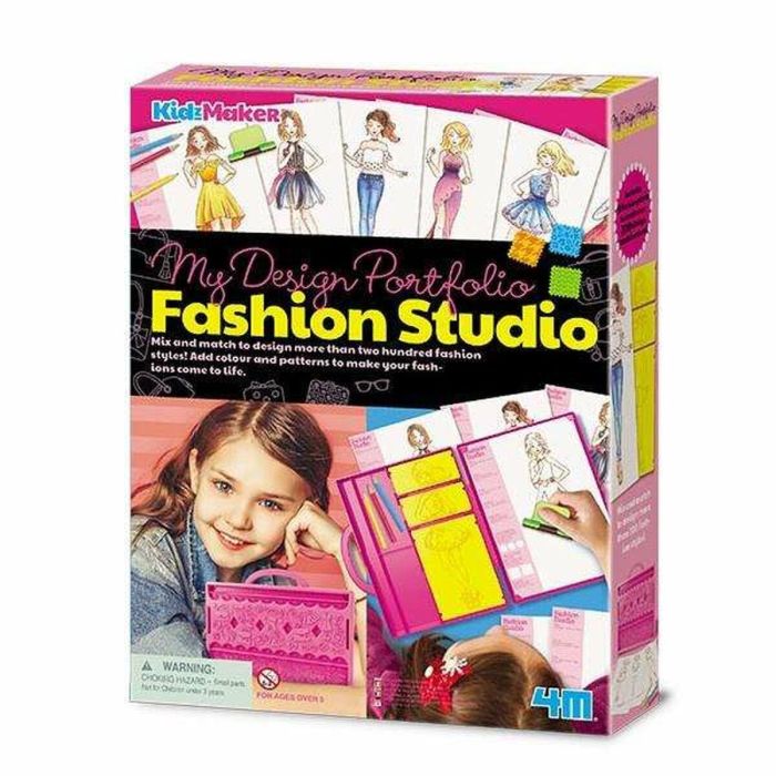 Estudio de moda, dibuja tus diseños con las placas para colcar, lapices, cera y hojas de papel. 27,5x20,5x5,5cm Estudio de moda, dibuja tus diseños con las placas para colcar, lapices, cera y hojas de papel. 27,5x20,5x5,5cm