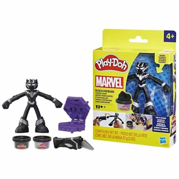 Play-Doh Hasbro HASG00555X0 Garras Afiladas Black Panther Marvel Figura Flexible y Masa para Modelar para Niños a partir de 4 Años 0 Play-Doh Hasbro HASG00555X0 Garras Afiladas Black Panther Marvel Figura Flexible y Masa para Modelar para Niños a partir de 4 Años 0