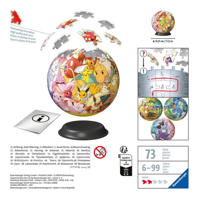 Puzzle Ball 3D Pokemon 11595 Ravensburger 4 Puzzle Ball 3D Pokemon 11595 Ravensburger 4