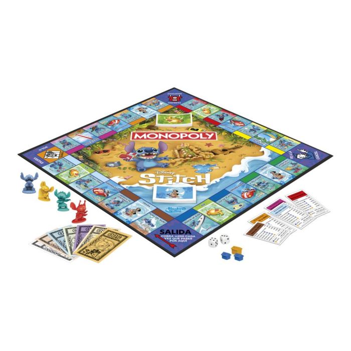 Monopoly G0388 Juego de Mesa Edición Disney Stitch Español Portugués +8 Años 5