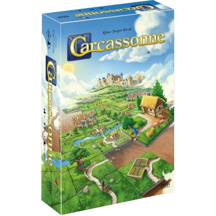 Z-Man Games Carcasona - Juego de Mesa Clásico Moderno de Estrategia y Colocación de Losetas con Seguidores para Puntos de Victoria