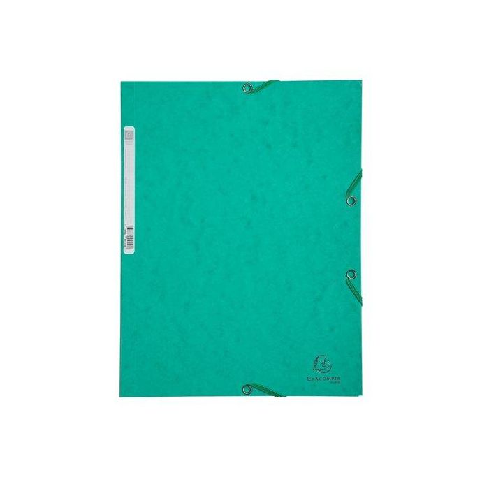 Carpeta De Gomas Y Solapas Exacompta Autentica Cartulina Lustrada A4 Con Etiqueta Verde