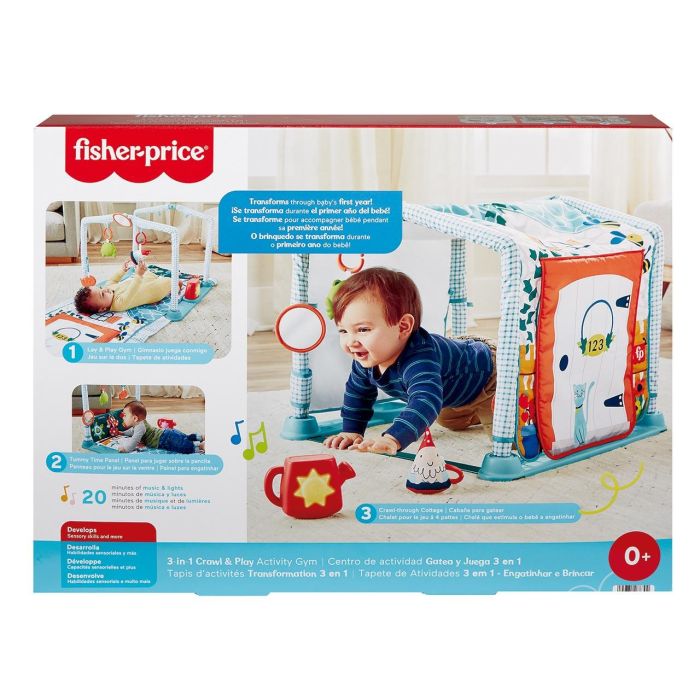 Fisher-Price Hjk45 Gimnasio de Actividades Juega y Gatea 3 en 1 para Bebés - Alfombra, Túnel Casita de Campo, Luces y Música 4 Fisher-Price Hjk45 Gimnasio de Actividades Juega y Gatea 3 en 1 para Bebés - Alfombra, Túnel Casita de Campo, Luces y Música 4