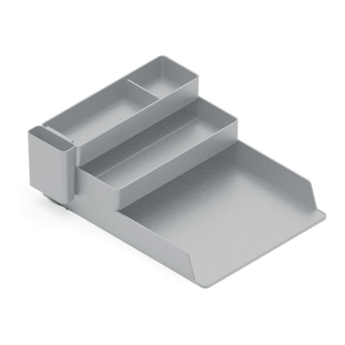 Bandeja Sobremesa Plastico Q-Connect Organizador De Escritorio Con 4 Departamentos Color Gris 1