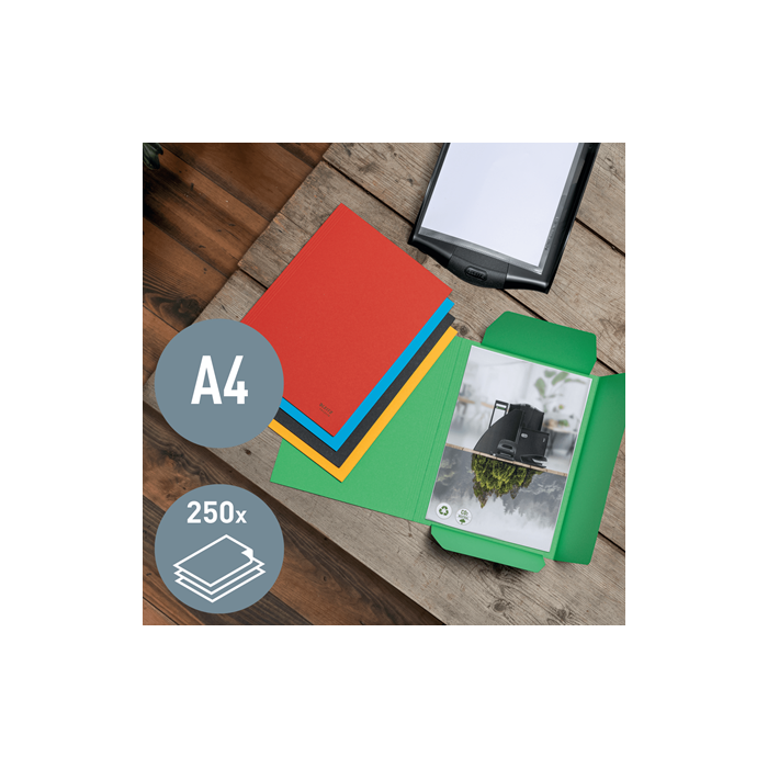 Leitz 39060025 Carpeta Cartón 3 Solapas A4 Reciclable Rojo 1