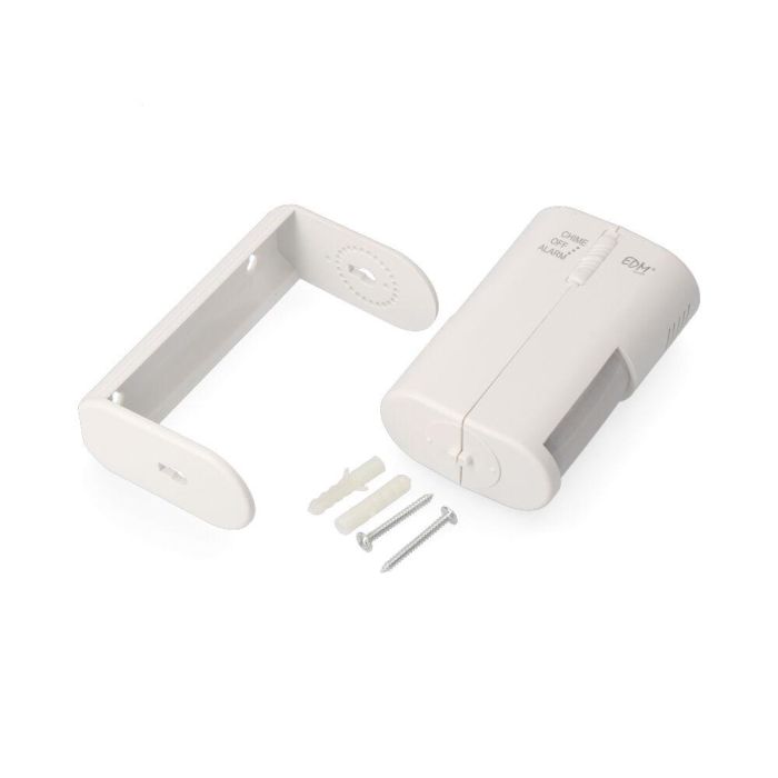Edm Alarma de presencia soporte de fijación a pared, funciona con pilas 9V, alcance 8m, 60dB 1 Edm Alarma de presencia soporte de fijación a pared, funciona con pilas 9V, alcance 8m, 60dB 1