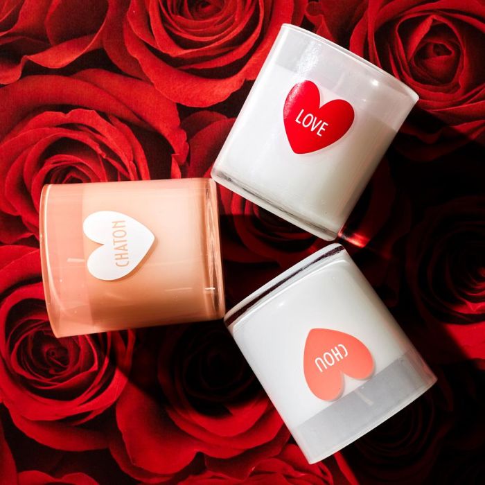 The Concept Factory Vela Perfumada Corazón y Joya Colección Bougie Surtidos Chou, Love, Chaton 120g 20h 1