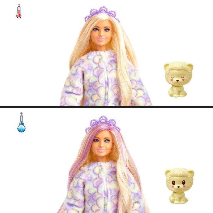 Barbie Muñeca Cutie Reveal Camiseta Cozy León HKR06 Mattel 3